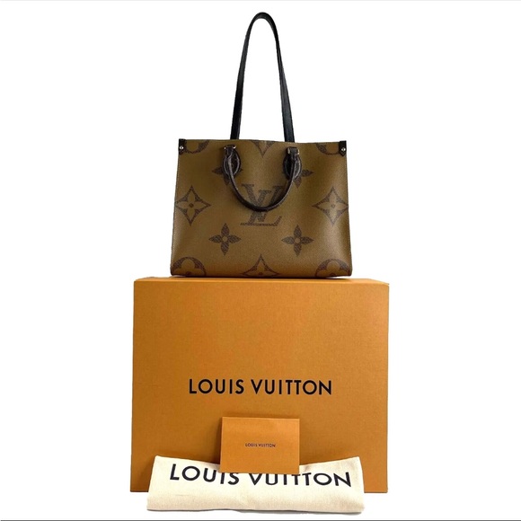 Pre-loved LOUIS VUITTON ONTHEGO MM MONOGRAM REVERSE CANVAS -PRISTINE Condition😍 - Picture 5 of 11